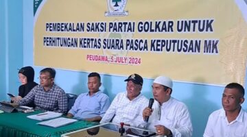 Menindaklanjuti Putusan MK Golkar Beri Pembekalan Saksi di Aceh Timur Kawal Penghitungan Kertas Surat Suara Ulang